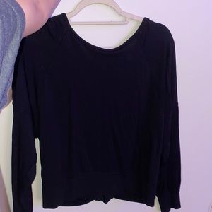 express black sweater with cutout back